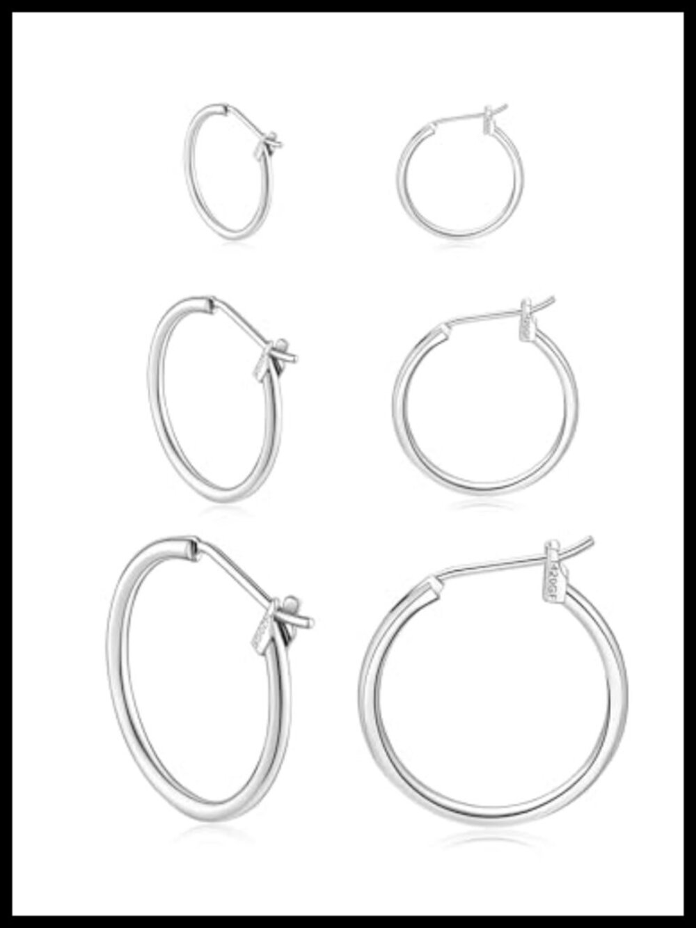 14K Gold Filled Hoop Earrings Set Lightweight Waterproof Tarnish Resistant